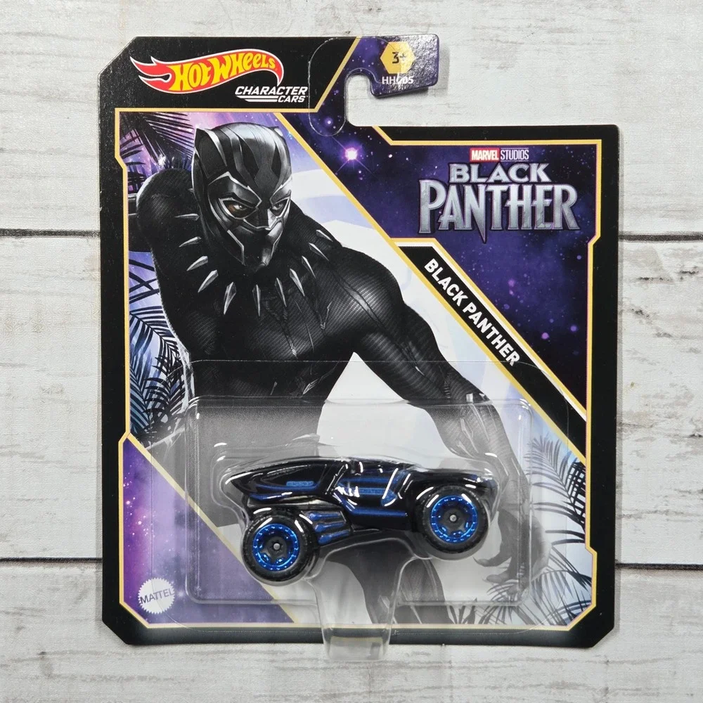 Hot Wheels Black Panther Character Cars Marvel‎ 1:64 Black Blue HHC05 Diecast